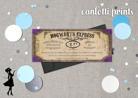 HOGWARTS EXPRESS Birthday Invitation Printable Il_570xn