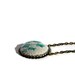Embroidered rustic floral necklace embroidery Pendant