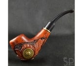Exclusive design tobacco wooden smoking pipe for 9mm filter. Best HANDMADE smoking pipes. WORLDWIDE shipping.