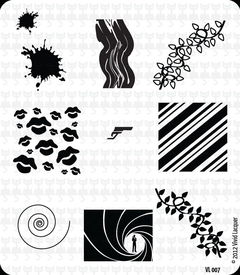 VL 007 Nail Art Stamping Plate