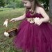 NEW TO SHOP Wine tutu dress with Burlap flowers