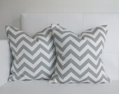 Gray Chevron Pillow Covers - 16x16 for Chevron Pillows