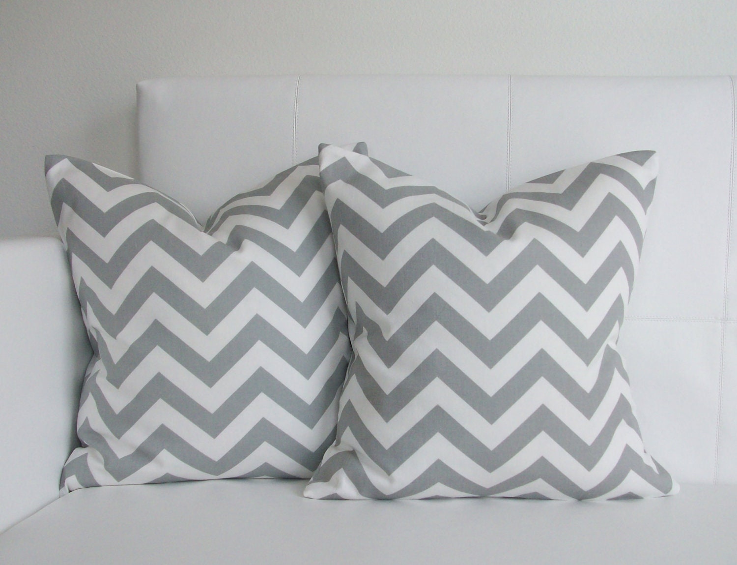 Gray Chevron Pillow Covers - 16x16 for Chevron Pillows