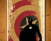 Retro Avengers Movie Poster -  Captain America