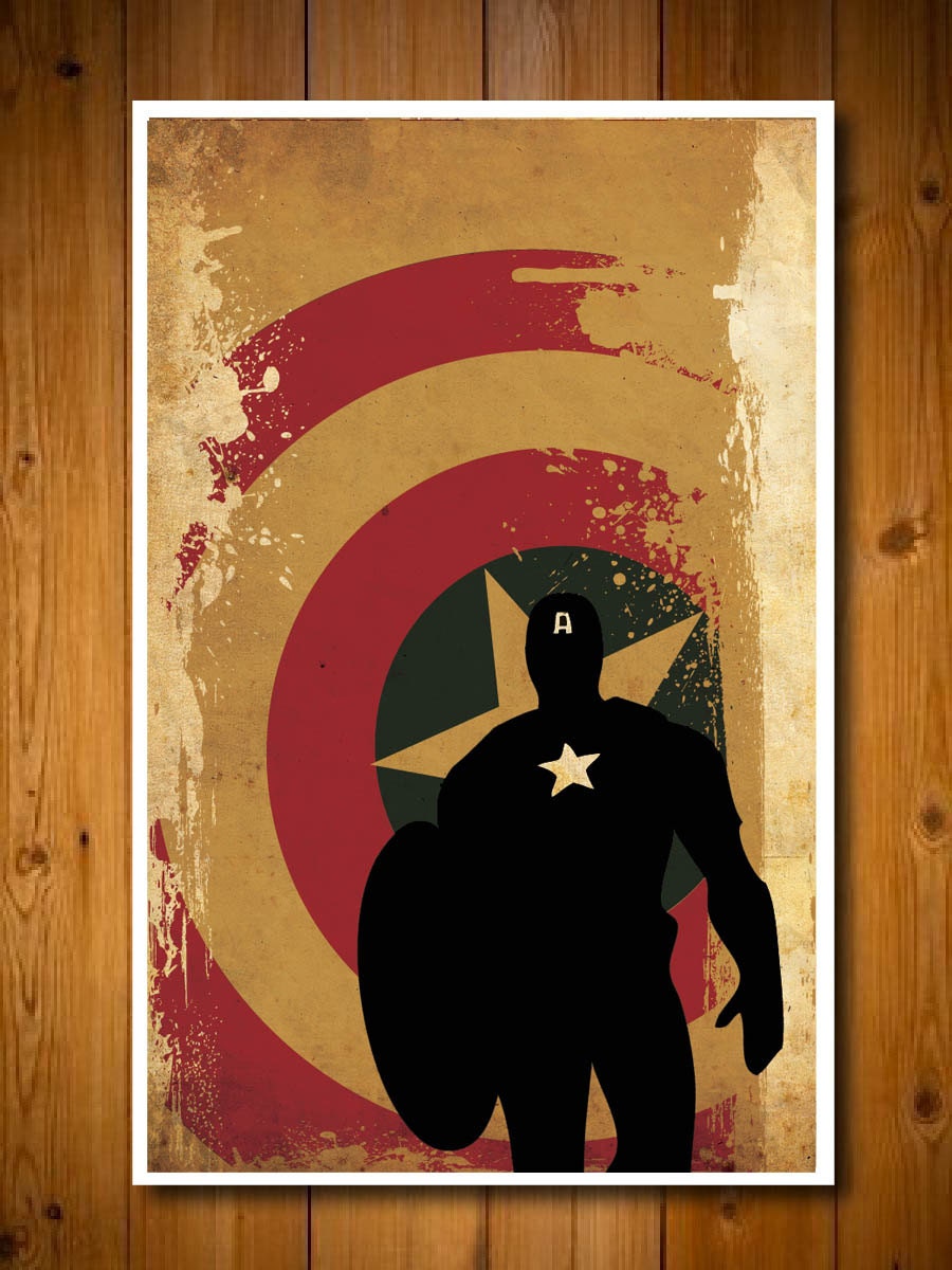 Retro Avengers Movie Poster - Captain America