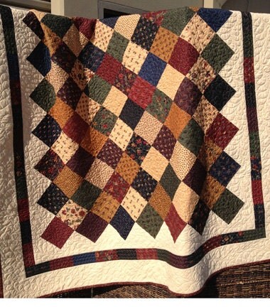 Shop sample Kansas Troubles Charm Quilt by myreddoordesigns