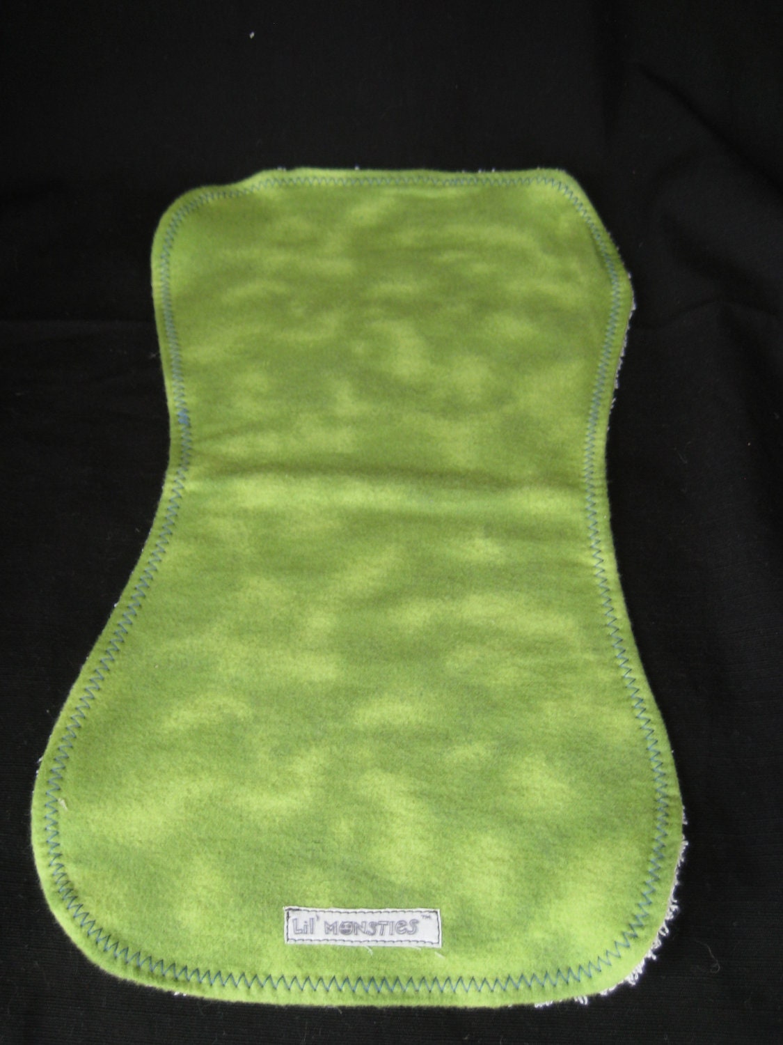 Flannel & Terrycloth Burp Cloth - Green - FREE SHIPPING if ordered with another item -