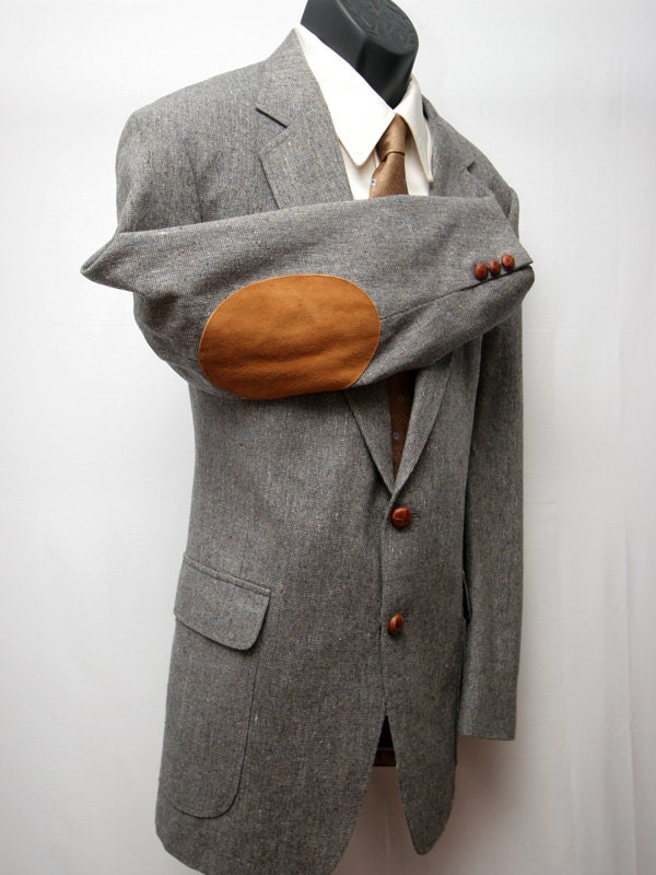 Vintage Men's Grey Professor Jacket Wool by VintageClothingWear