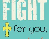 Faith Based Art, Exodus 14:14,Inspirational Art, 5x8 art print on wood