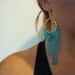 Luxe Blue and Gold Beaded Chain Earrings