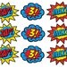 36 PRINTED Superhero Girl or Boy Cupcake Toppers