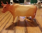 Vintage Antique Celluloid Toy Collectible Cow Great Condition Farm Animal Toy Collectors