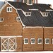 Reserved for DENISE Terra Cotta Barn Hanging Tile with Raised Siding Shiny Glazed windows and Dormer Loft Windows Farm Fabulous Decor