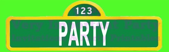 Sesame Street Birthday Party Door Sign - Digital - Special Price Il_570xn