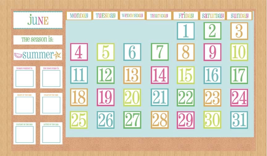 Classroom or Homeschool Year Calendar Set - PrintingPixels