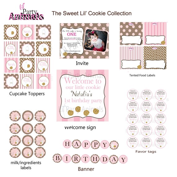 DIY Printable Milk and Cookies Party Package Il_570xn