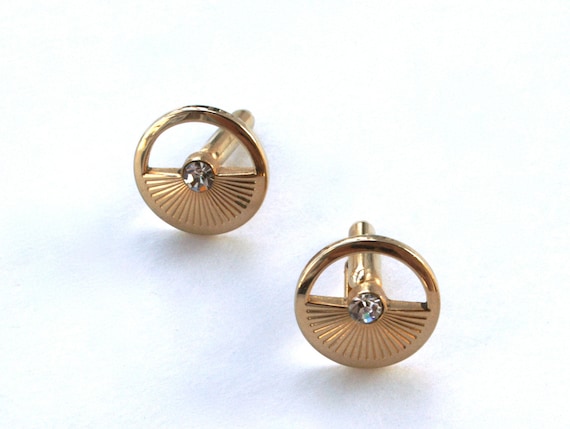 Vintage Rhinestone Cufflinks by Swank