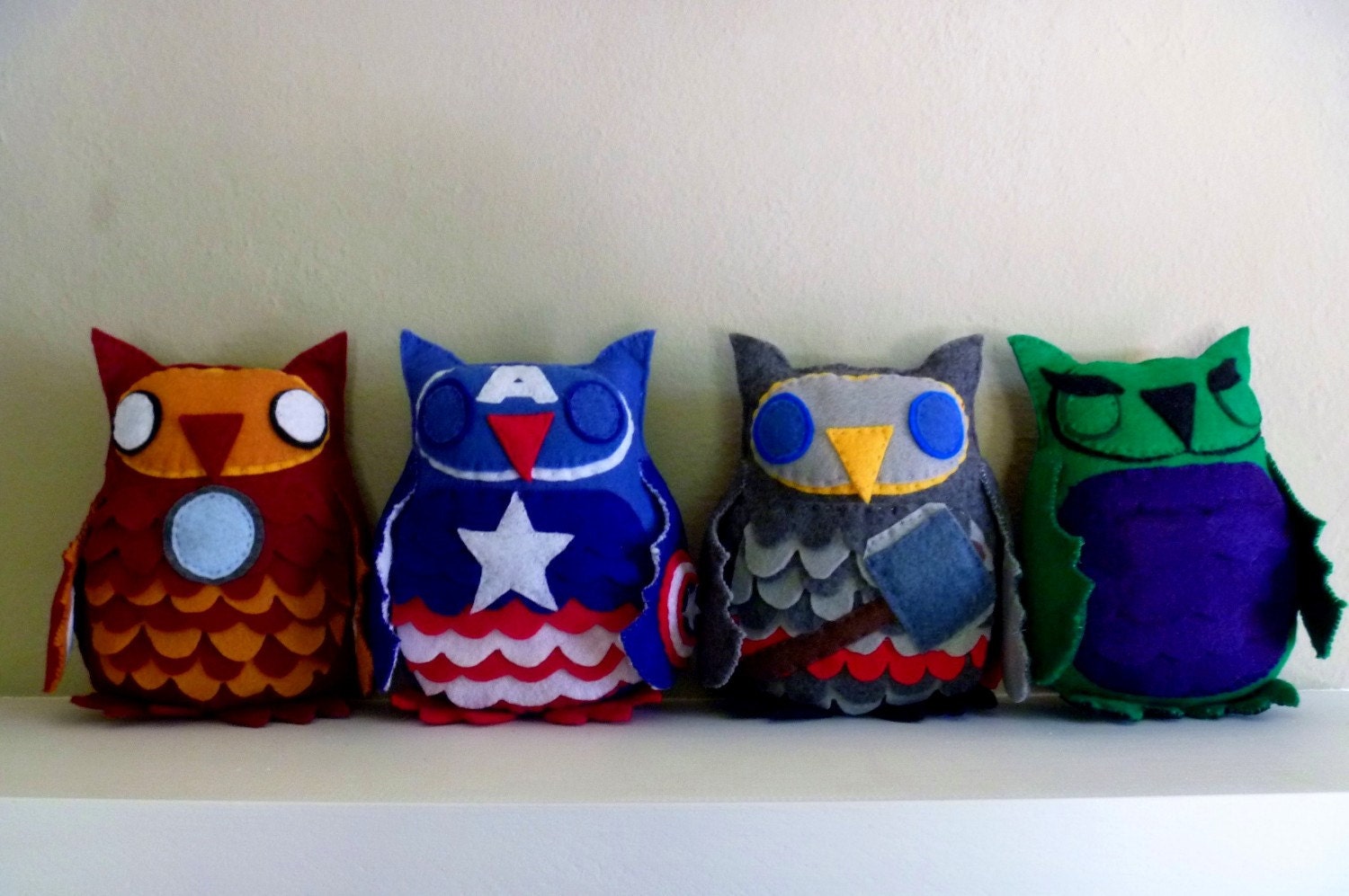 Avengers Owl Plush Set--Pick Any Two