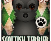 Scottish Terrier Pampered Pups Original Art Print - 11x14 - Dog Poster - Dogs Incorporated