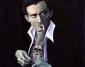 The Man In Black Print. 12x18 Print of a Reese Hilburn Original Painting.