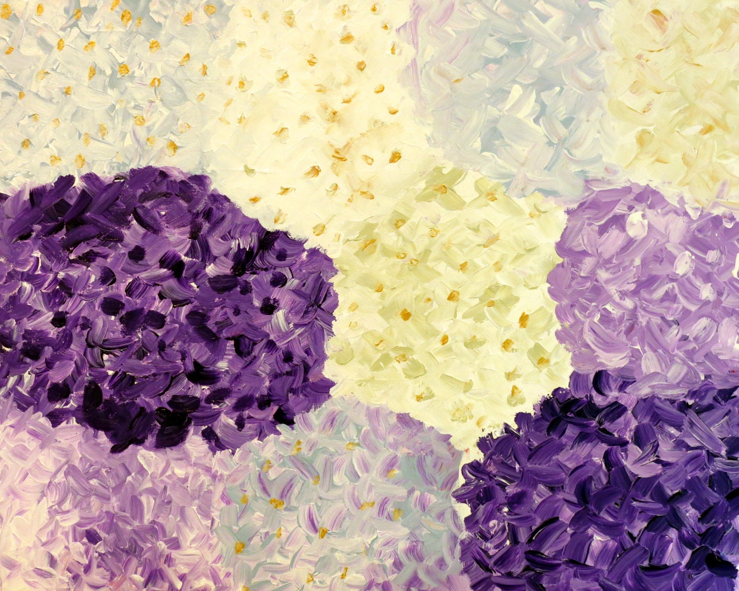 Haute Hydrangeas in Acid Original Acrylic Abstract on Canvas
