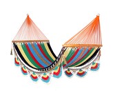 Multicolour Hammock with Orange holder