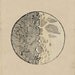 Astronomy Print Poster / Drawing of the Moon by Galileo Galilei / Recovered Vintage Image to Frame