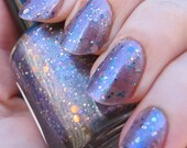 Heart of Gold Nail Polish - MINI - purple glitter polish with green shimmer