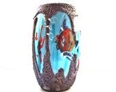Fat Lava gloriously colorful pottery vase