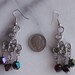 Fan Pattern Stainless Steel Chainmail Chandelier Earrings