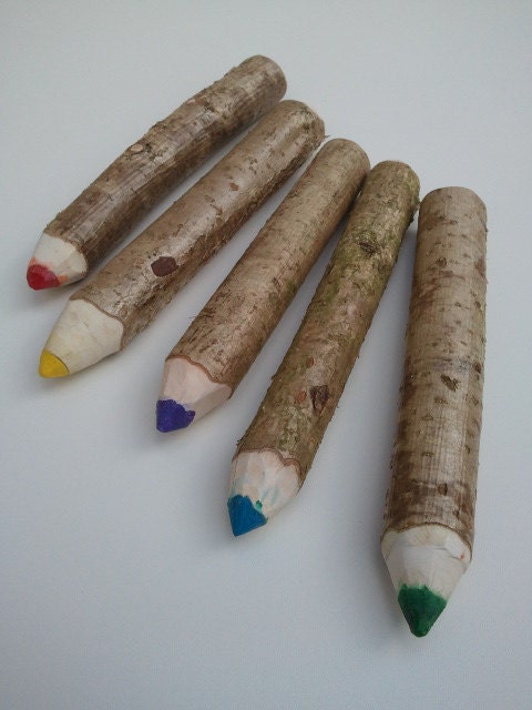 Large and chunky hazel crayons - CottageCoppicing