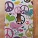 Cute peace sign light switch plate / cover - Perfect for your tween/teen girl's room