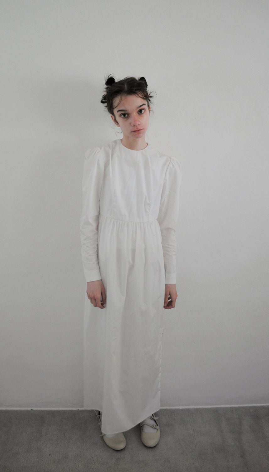 Handmade 100% Organic Cotton Poplin Babydoll Empire Waist Dress