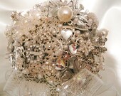 Ready to Ship Today Silver Brooch Bouquet for Your Wedding Day