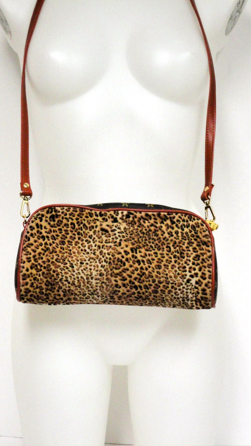 Louis Vuitton Inspired Handbag Leopard Print by InglenookMarket