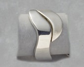 Fabulous Ergonomic Sterling Silver Ring. Somewhat Sizeable.