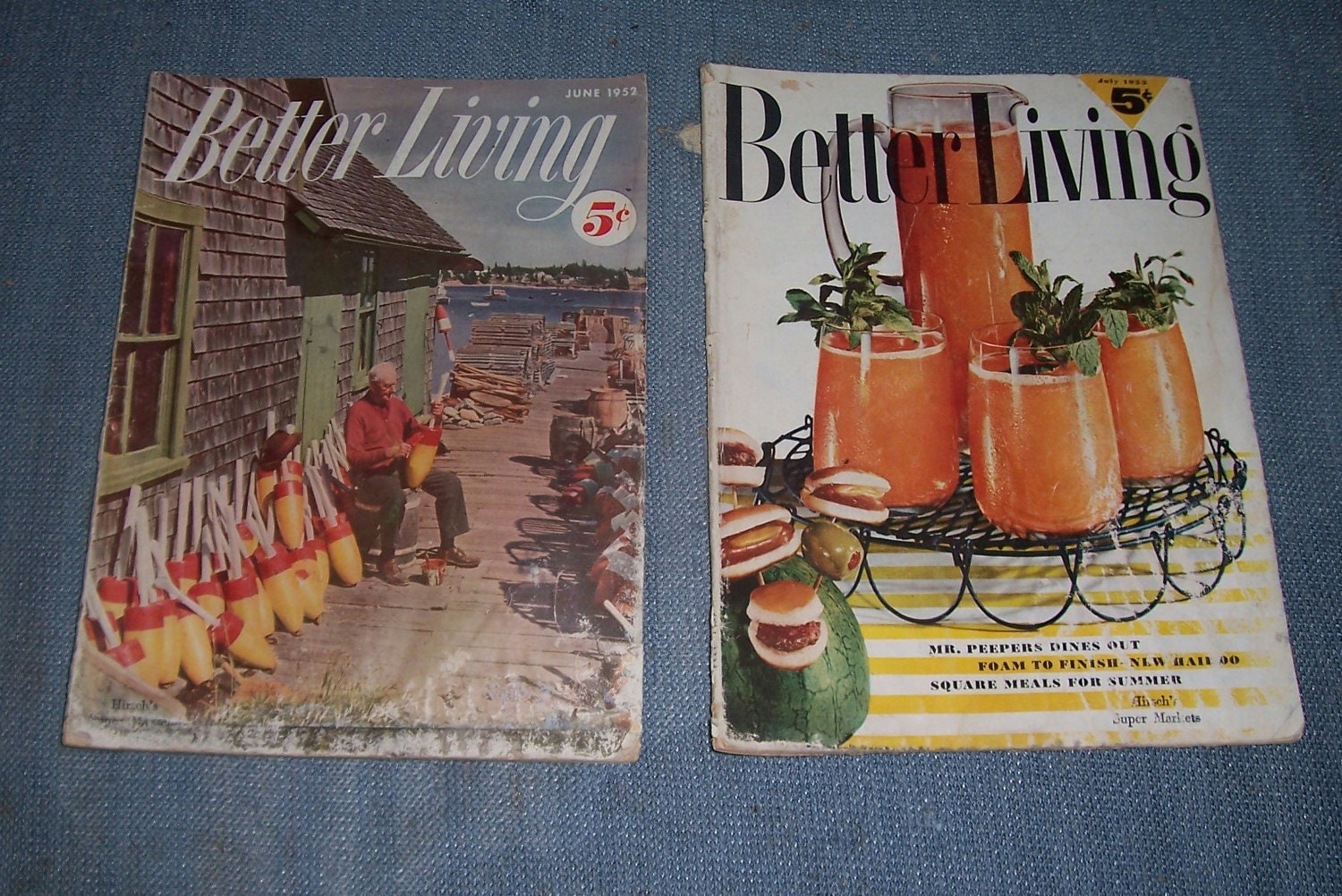 Vintage-MID CENTURY MAGAZINES-Summer Issues 1952 and 1953 Better Living - Great reference material, fun to read