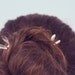 Rabbits in my head hairpin (sterling silver)