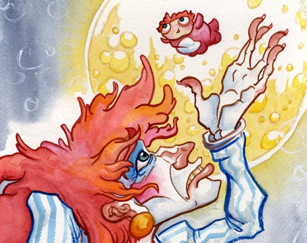 Ponyo, Watercolor