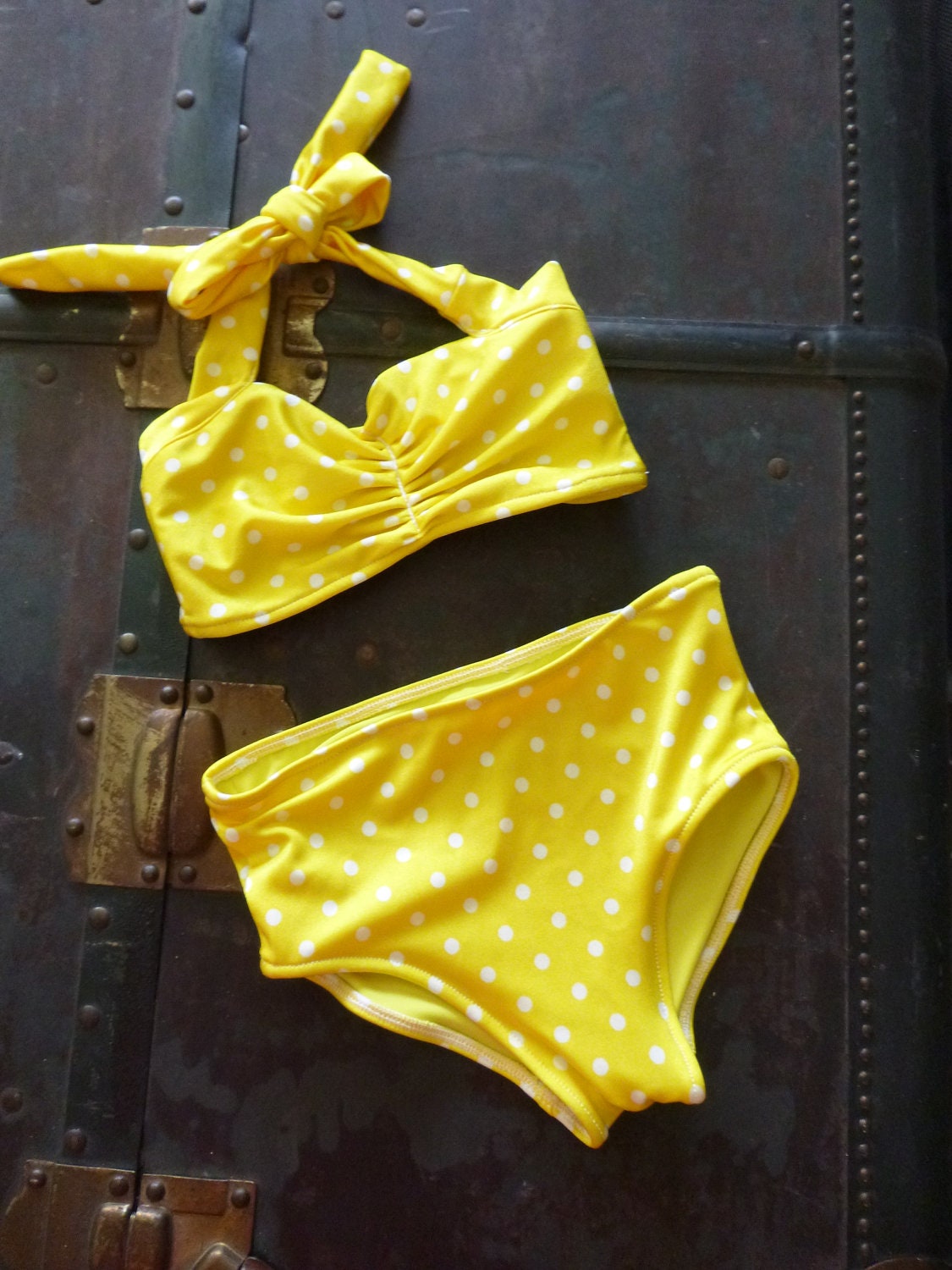 Itsy Bitsy Tiny Winy Yellow Polka Dot Bikini 92