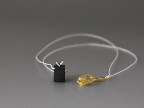 Black  Love Box Sterling Silver Necklace White Enamel Heart Gift For Every Kind Of Love
