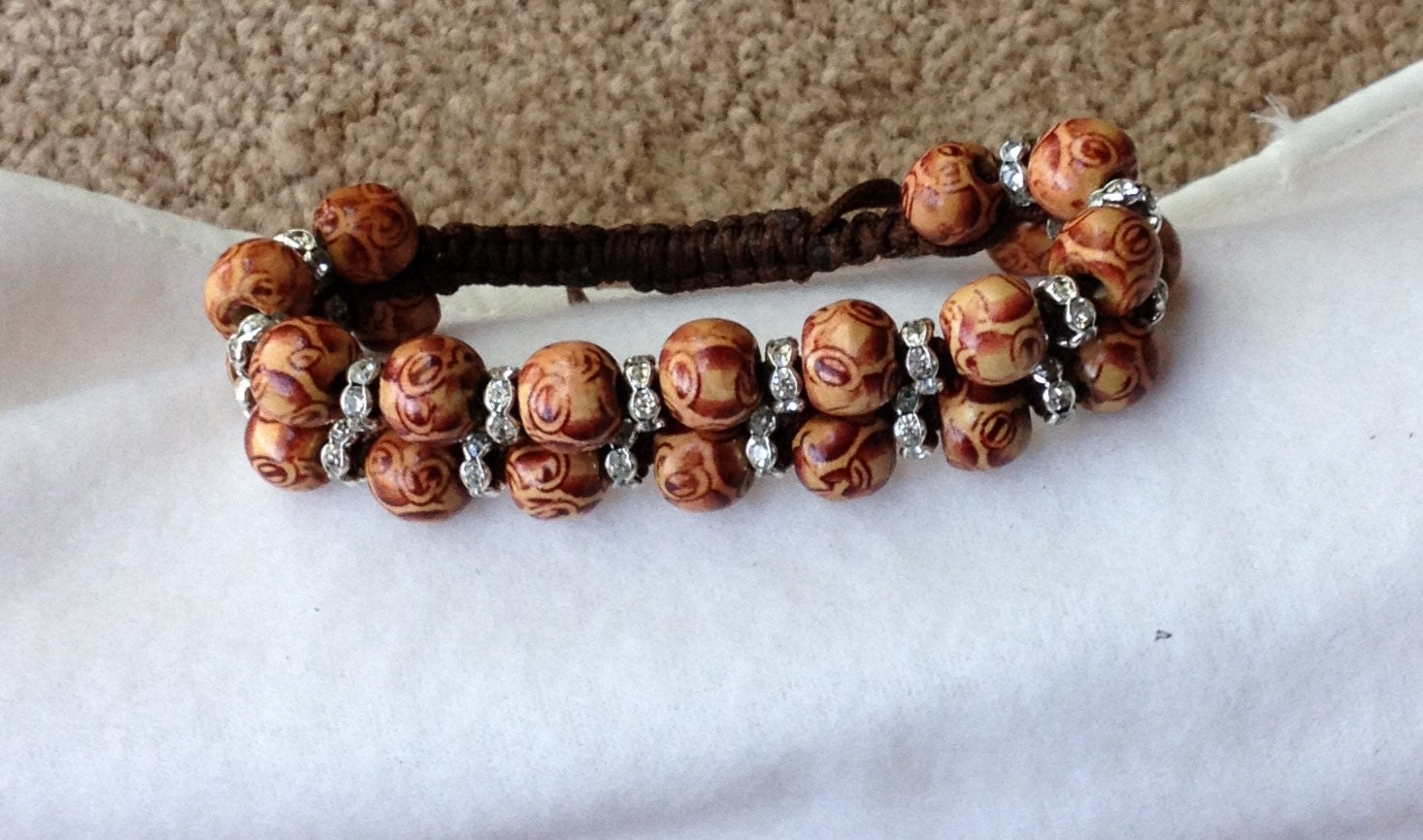 Mens Shamballa Bracelet-wood