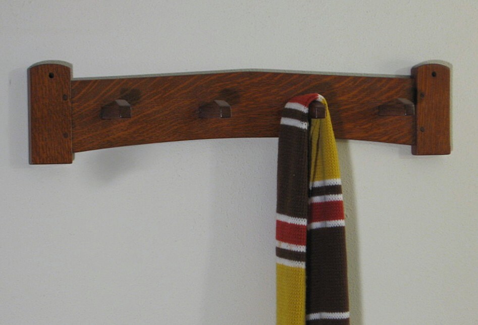 Items similar to Mission Oak Coat Rack Arts and Crafts Style Handmade