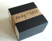 30 Favor Boxes for Wedding, Shower or Any Special Event - Thank you box 3x3x2 Personalized