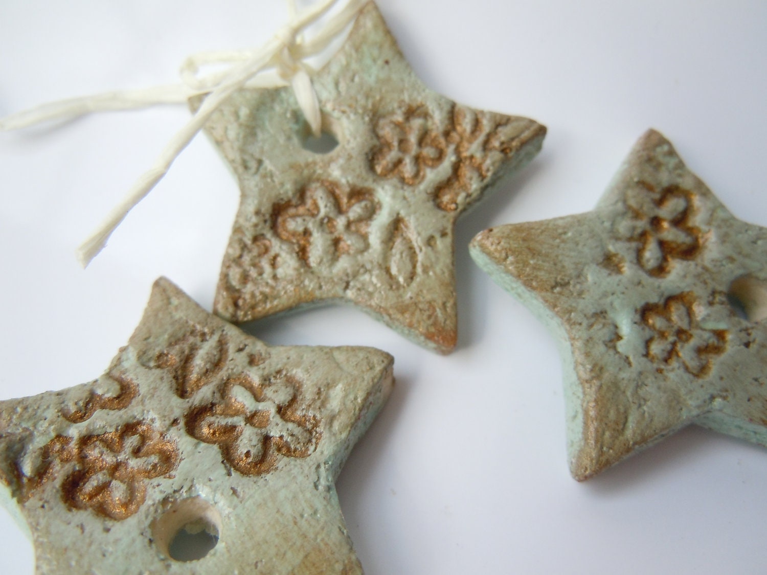 favours, stars handmade, Christmas tree ornaments, Christmas decorations, star, salt dough, hanging star