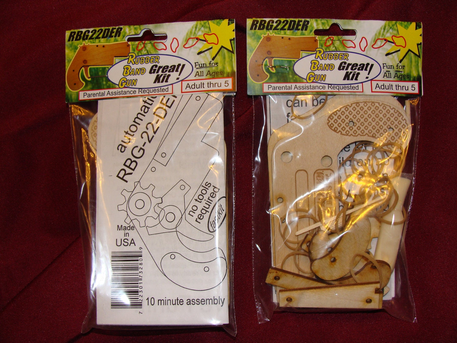 Rubber Band Gun Kit Ages adult to 5