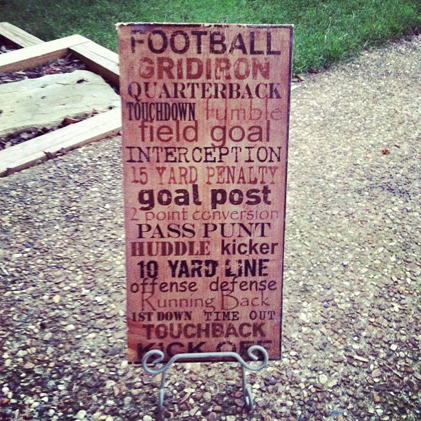 Fall wooden football sign by Perfectlypicky on Etsy
