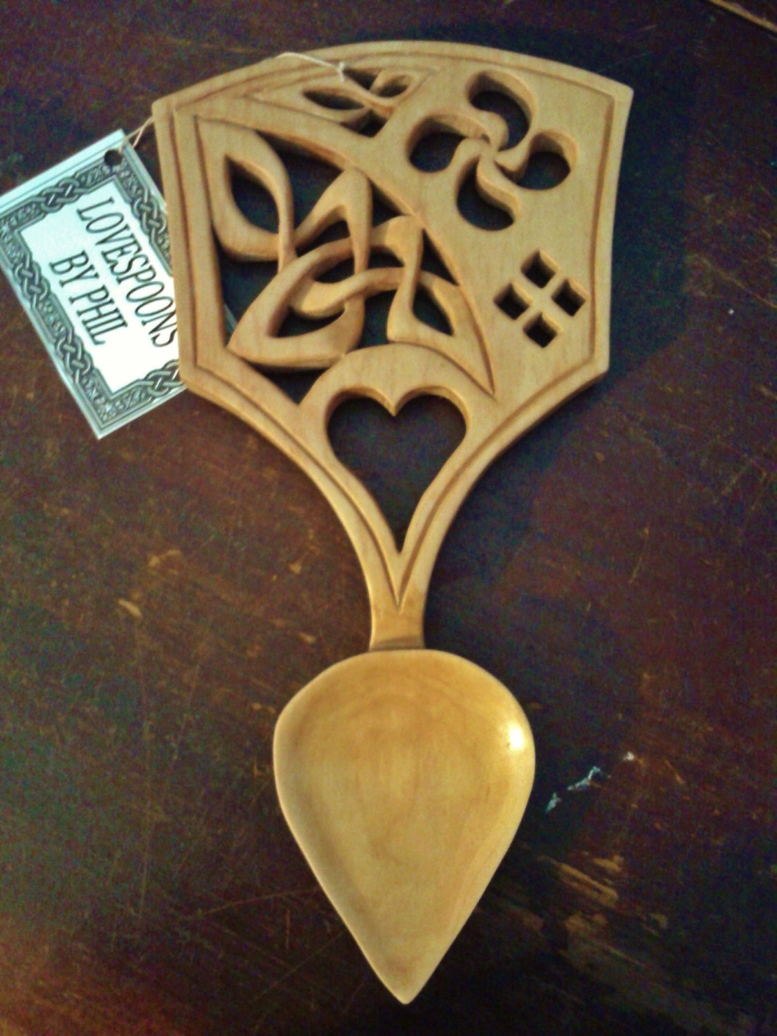 Handcarved Welsh Lovespoon - Alder Wood