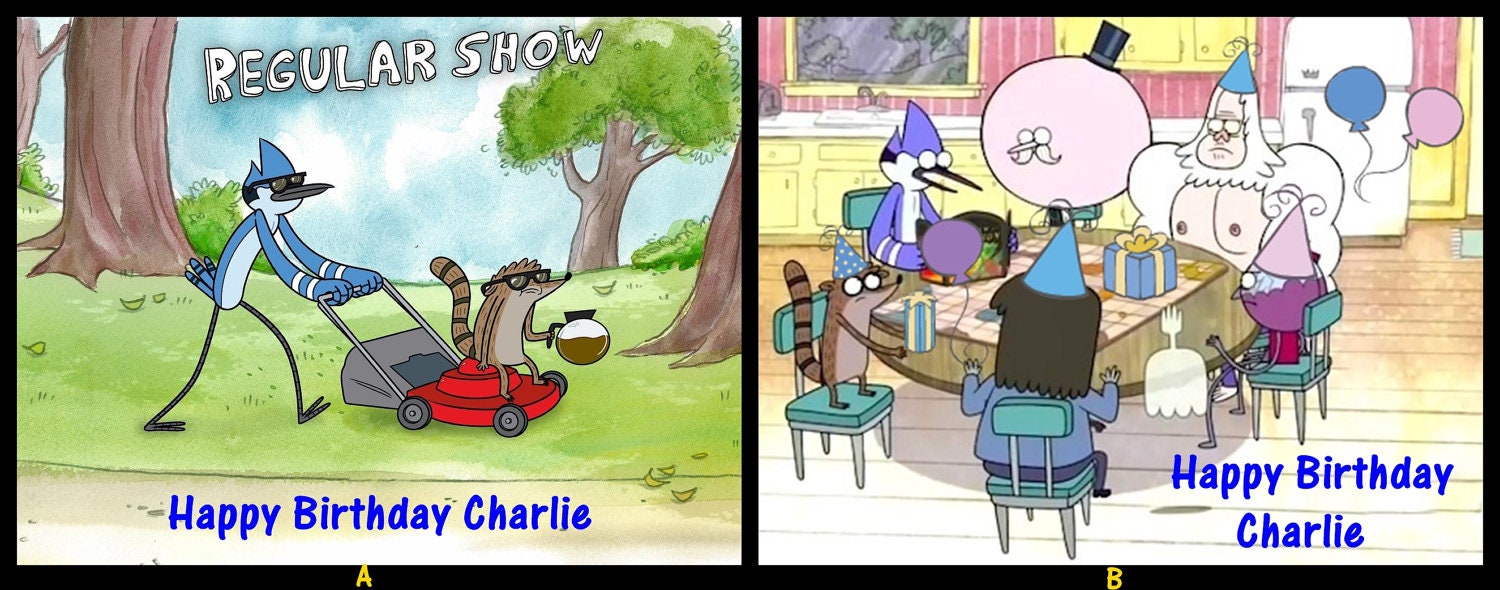 regular show edible image cake topper Il_570xn