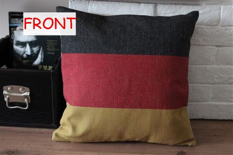 Flag of Germany design cotton throw pillow cover // housewares decorative pillow